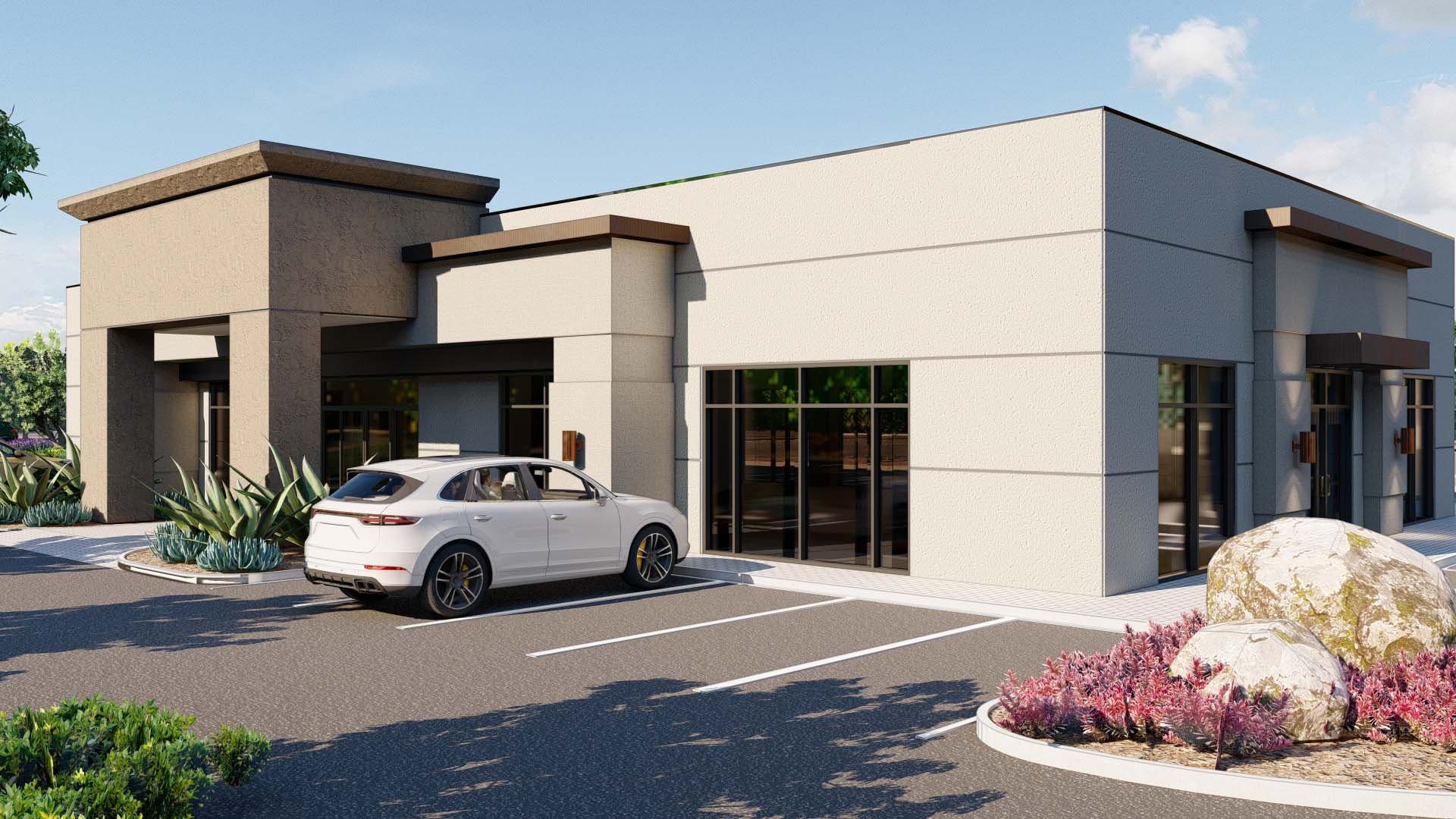 Ground Level View, Prototypical Flex Building