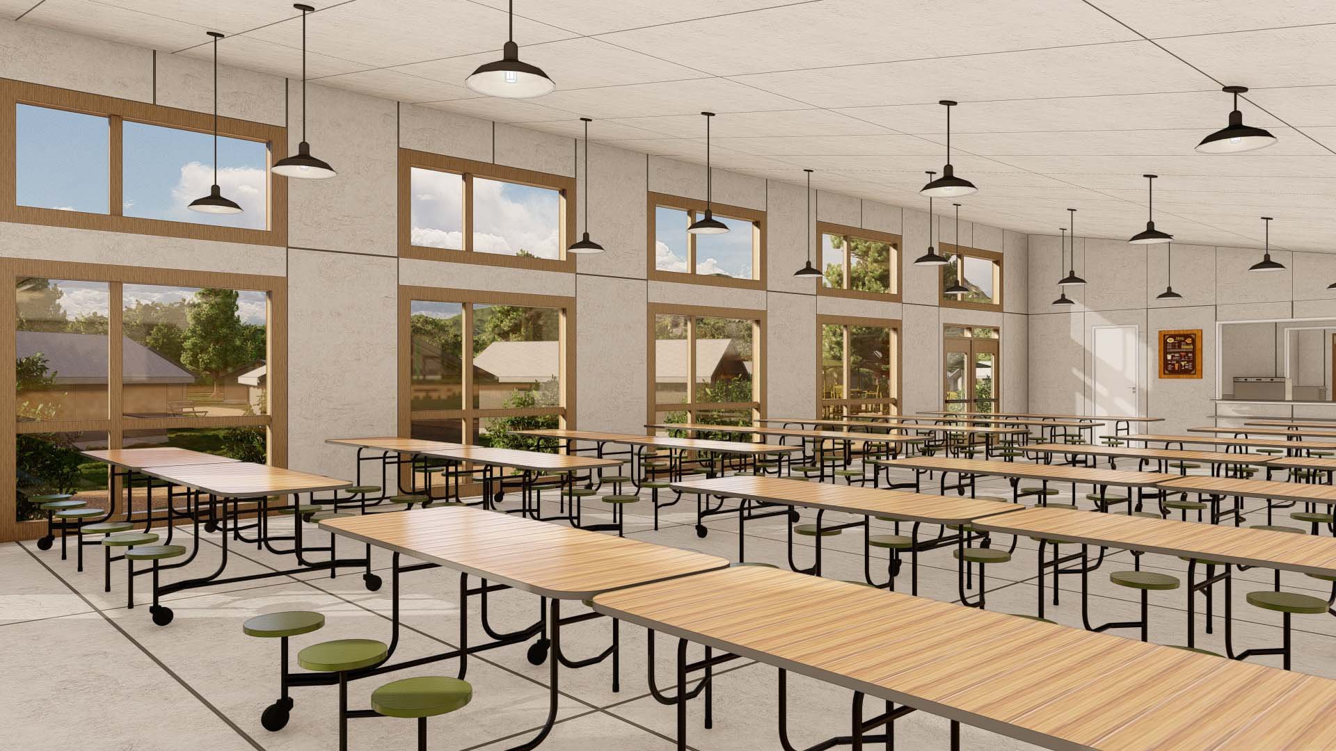 Interior view of a Prototypical Cafeteria