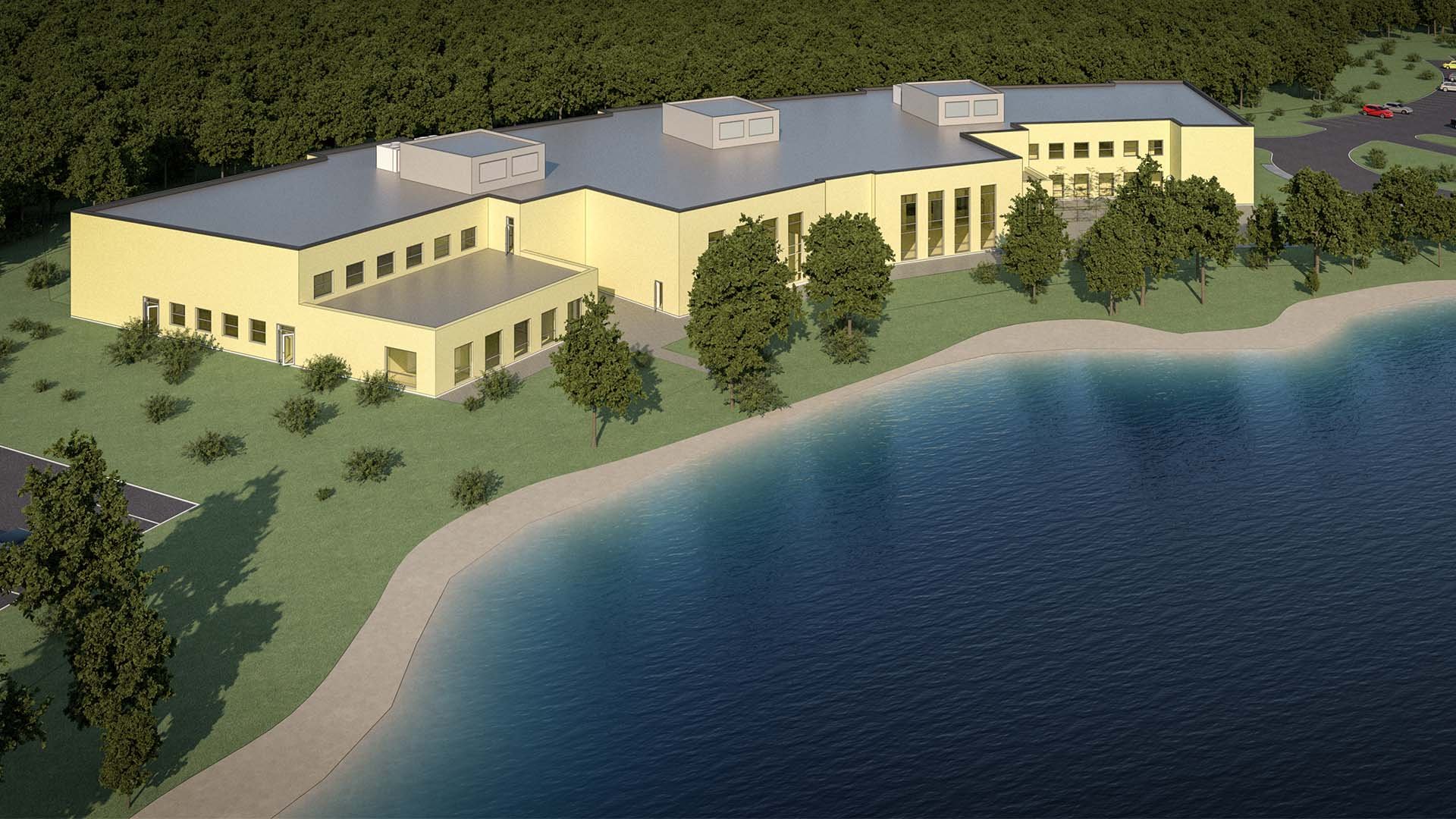 Sweeney Computer Model of the "Zoo School" (School of Environmental Studies) by Bruce Jilk, mentor to Tim Sweeney