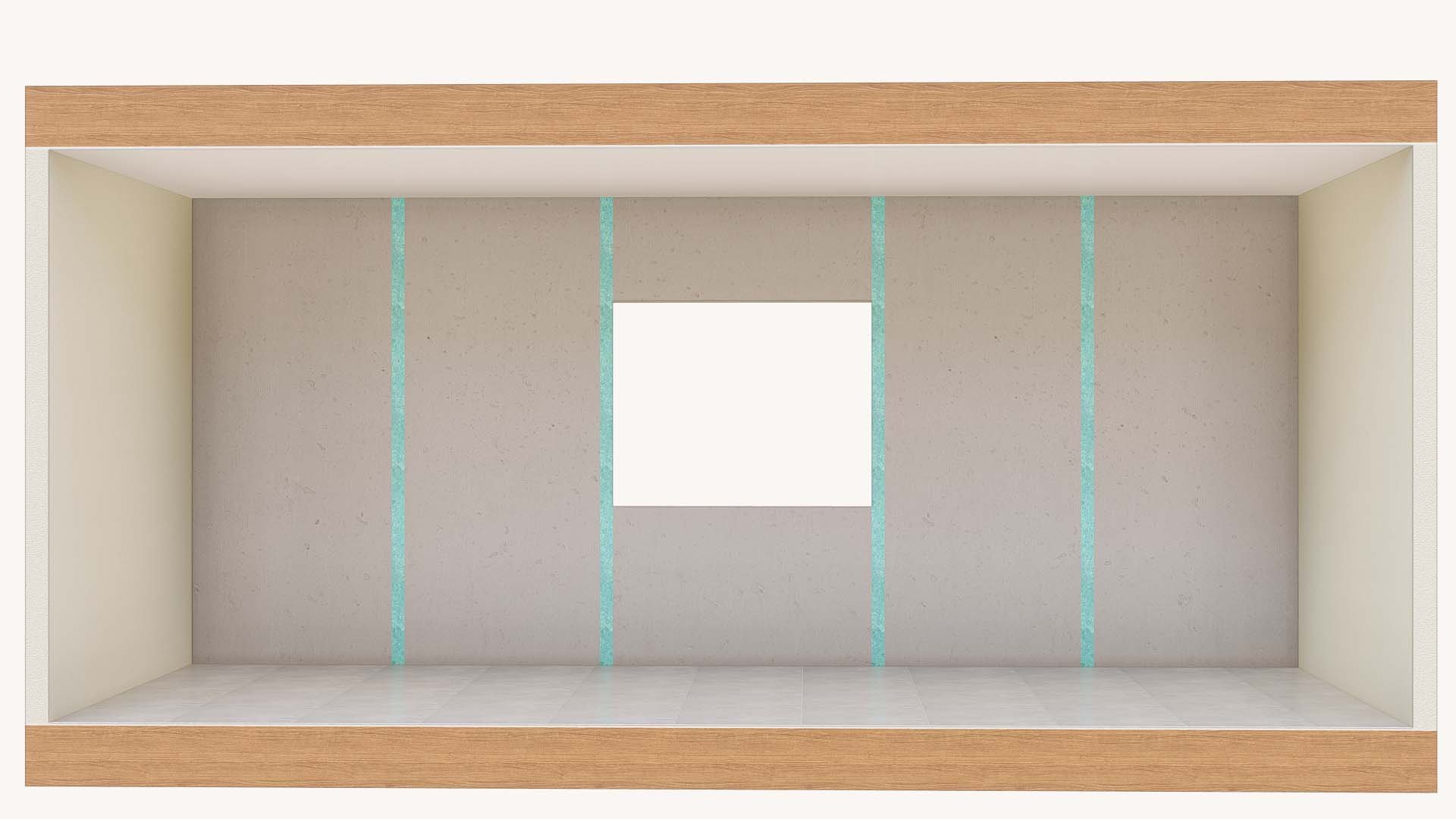  Panels in place and joints taped