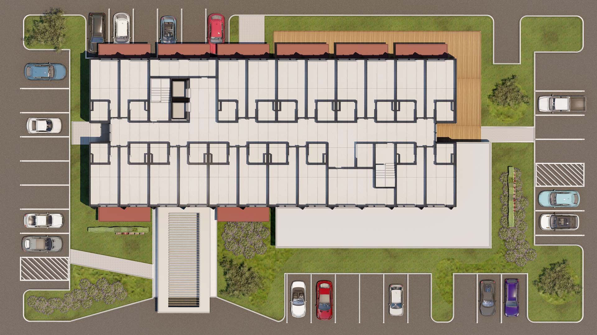 Floor Plan- Prototypical 4-story Hotel using Simplus Panels