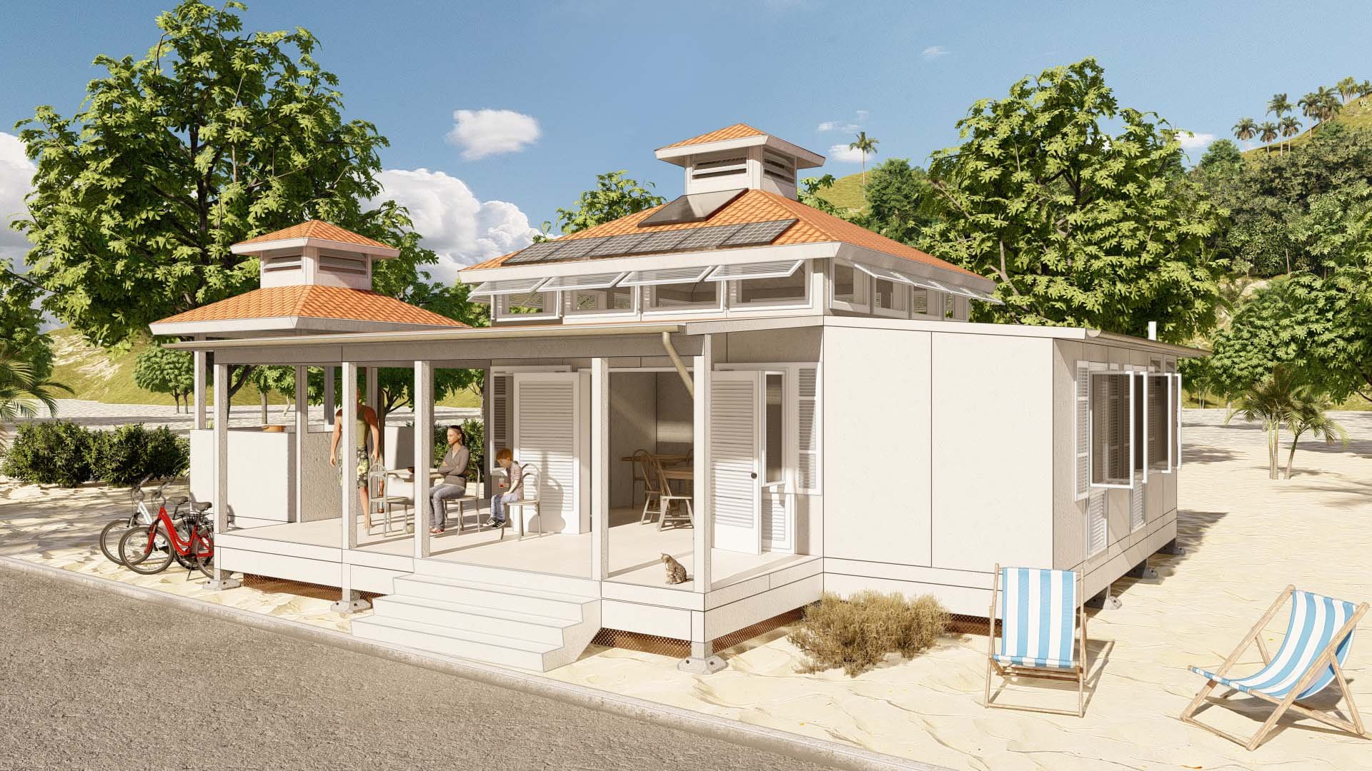 Off-Grid 2-BR Haiti Home with Traditional Features, such as an Outside Cooking Area