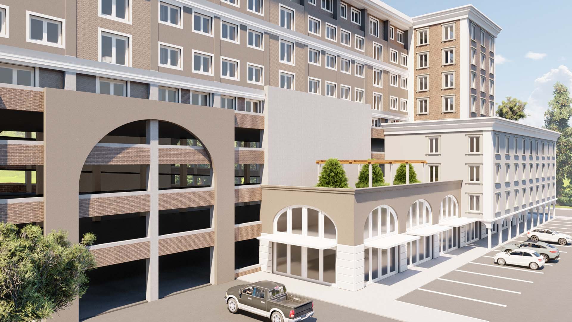 Prototypical Dorm over Parking Garage